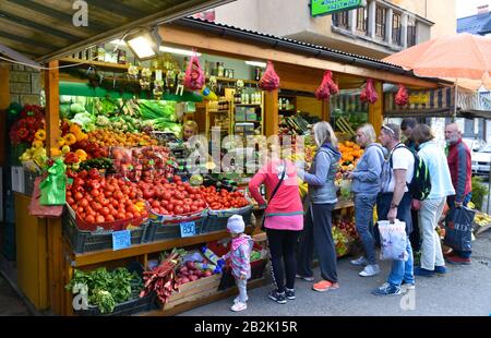 Obst und Gemuese, Verkauf, Zakopane, Polen Foto Stock