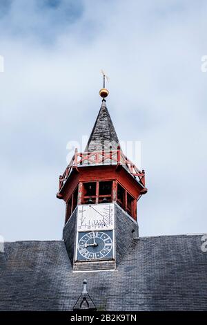 Il municipio di Damme, Belgio (dettaglio) Foto Stock