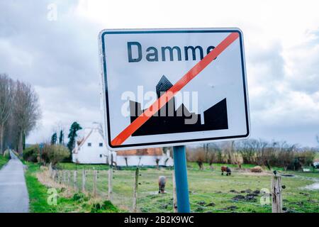 La città di Damme, Belgio Foto Stock