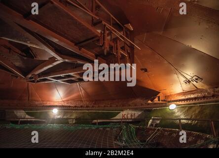 Interno di silo nucleare, Saltojo Museo della Guerra fredda, Lituania Foto Stock