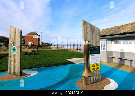 Vista sul Maritime Museum, Mundesley Village, North Norfolk, Inghilterra, Regno Unito Foto Stock