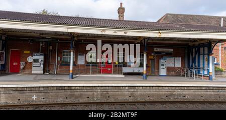 Stazione Ferroviaria Di Sway, Sway, Hampshire, Inghilterra, Regno Unito Foto Stock