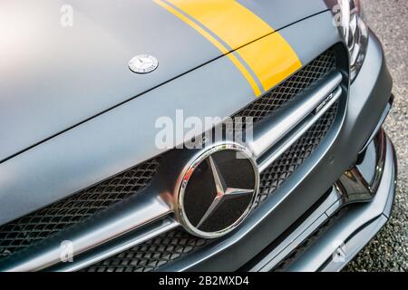 Mercedes C 63 S AMG primo piano Foto Stock