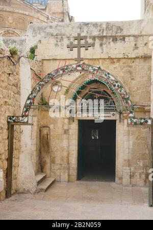 Chiesa copta nel Santo Sepolcro di gerusalemme Foto Stock