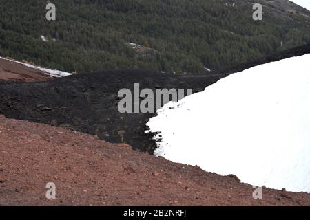 Crateri Silvestri, Etna, Sizilien, Italien Foto Stock