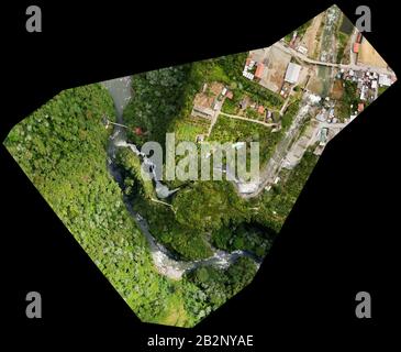 Orthorectified Drone mappa dell'antenna utilizzata nella fotogrammetria Foto Stock