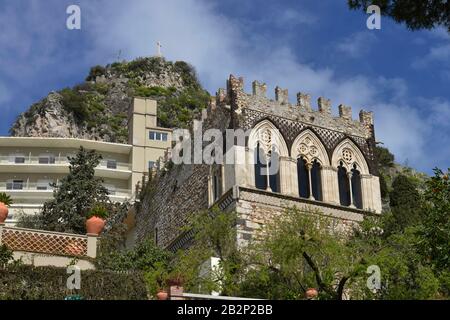 Palazzo Badia Vecchia, Taormina, Sizilien, Italien Foto Stock