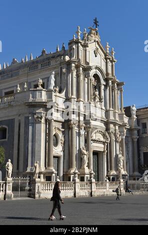 Dom, Piazza Duomo, Catania, Sizilien, Italien Foto Stock