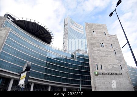 Milano, Italia. 03rd Mar, 2020. Milano, CORONAVIRUS - Palazzo Lombardia - sede della Presidenza e del Consiglio Regionale Credit: Agenzia Foto indipendente/Alamy Live News Foto Stock