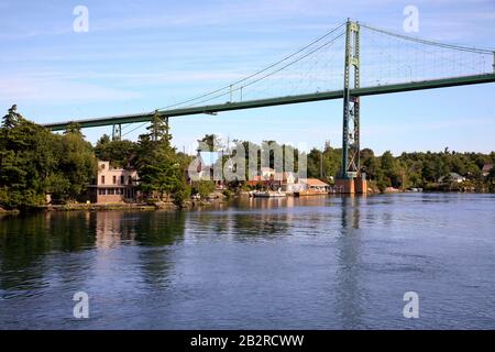 Thousand Island National Park, St.Laurence River, Ontario, Canada E Stati Uniti Nel Fiume St.Laurence Foto Stock