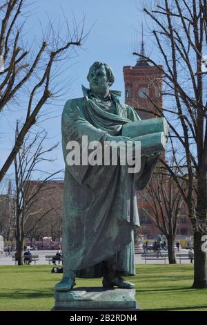 Martin-Luther-Denkmal, Karl-Liebknecht-Strasse, nel quartiere Mitte di Berlino, Deutschland Foto Stock