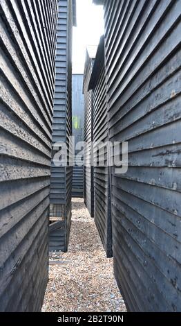Piccola industria indipendente di pesca unica, lo Stade, in Hastings Inghilterra Foto Stock
