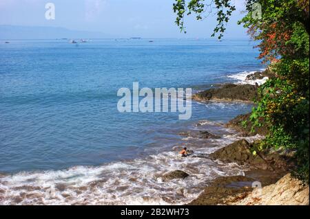 Pelabuhan Ratu Beach, Sukabumi, West Java, Indonesia Foto Stock