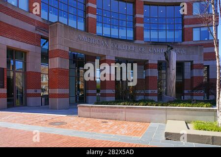 Washington, DC -21 FEB 2020 - Vista della sede centrale dell'American College of Cardiology (ACC) a Washington DC. Foto Stock