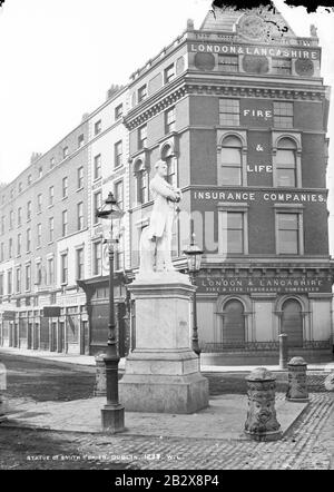 Lampada a gas n.. 313 Londra e Lancashire Fire and Life a Dublino. Foto Stock