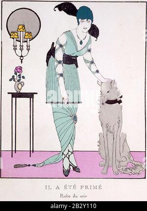 Gazette du Bon Ton Fashion Plate 1914. Foto Stock