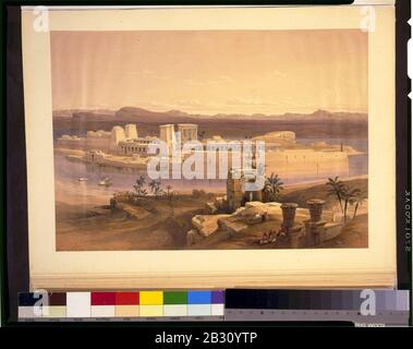 Vista generale dell'isola di Philae Nubia Nov 18th 1838 - David Roberts, R.A. Foto Stock