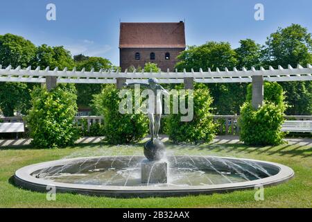 Brunnen, Zeltinger Platz, Frohnau, Reinickendorf, Berlino, Deutschland Foto Stock