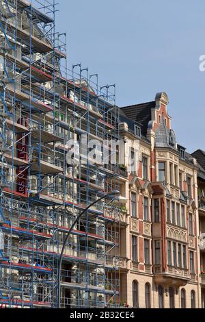 Renovierung, Altbau, Hauptstrasse, Schoeneberg, Berlino, Deutschland Foto Stock