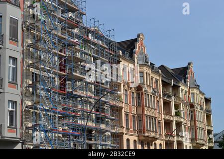 Renovierung, Altbau, Hauptstrasse, Schoeneberg, Berlino, Deutschland Foto Stock