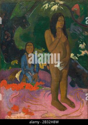 Paul Gauguin - Parau na te Varua ino (1892). Foto Stock