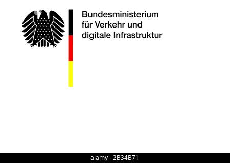 Bundesministerium fuer Verkehr und digitale Infrastruktur, Ministero federale dei trasporti e delle infrastrutture digitali, carta intestata, Germania Foto Stock