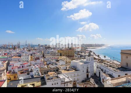 Vista sulla città di Cadice. Foto Stock