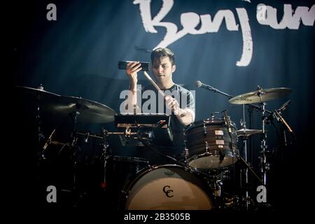 Manchester, Regno Unito. 3rd marzo 2020. Il cantautore Alec Benjamin suonerà dal vivo al Manchester O2 Apollo sostenendo Lewis Capaldi nel suo tour Divinamente Inispirato Ad Un'Estensione Infernale. Foto Stock