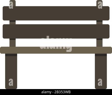 icona bench illustrata nel vettore su sfondo bianco Illustrazione Vettoriale