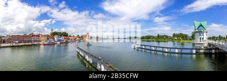 Ponte sopra Schlei a Kappeln, Germania Foto Stock