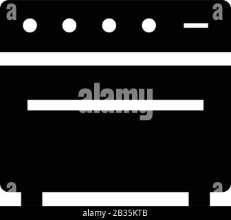 icona dell'amplificatore per chitarra illustrata nel vettore su sfondo bianco Illustrazione Vettoriale