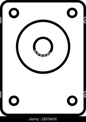 icona del disco rigido illustrata nel vettore su sfondo bianco Illustrazione Vettoriale