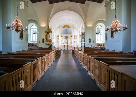 Svezia, Varmland, Karlstad, Domkyrkan cattedrale, interni Foto Stock