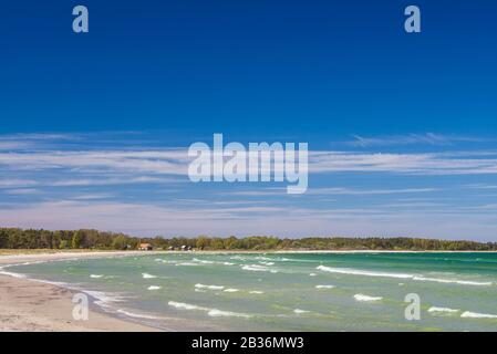 Svezia, Faro Island, Fifang, Vista Sulla Baia Di Ajkesvik Foto Stock