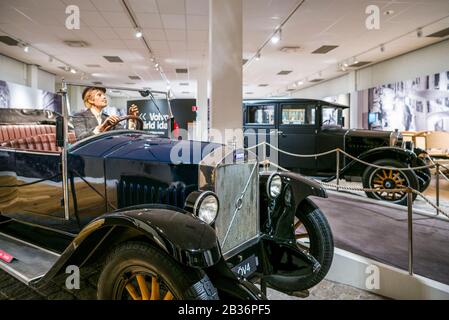 Svezia, Vastragotland e Bohuslan, Gothenburg, il Museo Volvo, primi 20th secolo Volvo automobili Foto Stock