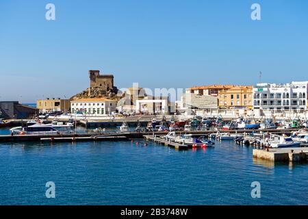 Spagna, Andalusia, Costa De La Luz, Tarifa, Porto Foto Stock