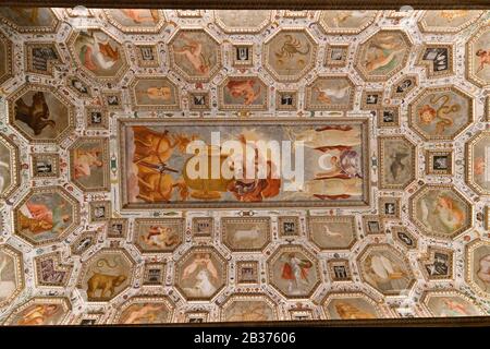 Italia, Veneto, Vicenza, Piazza Matteotti, Museo civico di Palazzo Chiericati costruito nel 1551 dal Palladio, Patrimonio Mondiale dell'UNESCO, Sala del Firmament Foto Stock