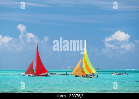 Mauritius, Grand Port District, Mahebourg, regata di piroghe mauriziane Foto Stock