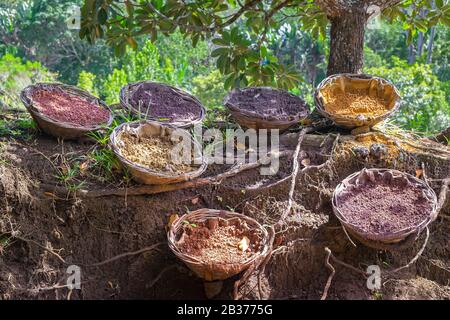 Mauritius, Riviere Noire District, Chamarel, Sette Terre Colorate Foto Stock