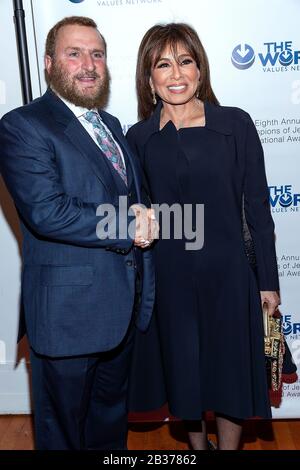 New York, NY, Stati Uniti. 3rd Mar, 2020. Rabbi Shmuley Boteach, Giudice Jeanine Pirro All'Ottavo Gala Annuale Dei Campioni Internazionali Dei Valori Ebraici Alla Carnegie Hall. Credito: Steve Mack/Alamy Live News Foto Stock