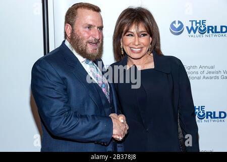 New York, NY, Stati Uniti. 3rd Mar, 2020. Rabbi Shmuley Boteach, Giudice Jeanine Pirro All'Ottavo Gala Annuale Dei Campioni Internazionali Dei Valori Ebraici Alla Carnegie Hall. Credito: Steve Mack/Alamy Live News Foto Stock