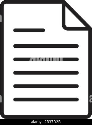 Modello icona documento colore nero modificabile. Simbolo dell'icona del documento immagine vettoriale piatta per la progettazione grafica e web. Illustrazione Vettoriale