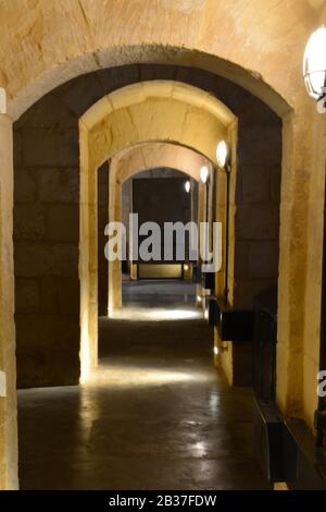 Stanze di guerra Lascaris a la Valletta, Malta. Foto Stock