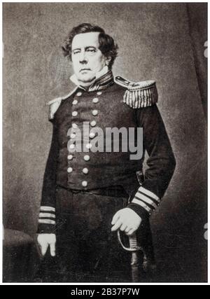 Commodore Matthew Calbraith Perry (1794-1858), United States Navy, ritratto di Mathew B Brady, 1854-1858 Foto Stock