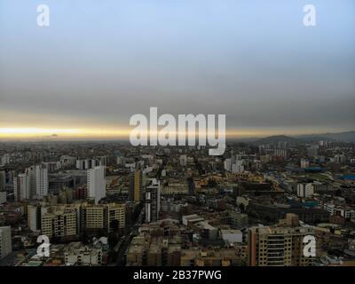 Quartiere di Gesù maria della Lima capitale peruviana, foto scattata con il drone Foto Stock