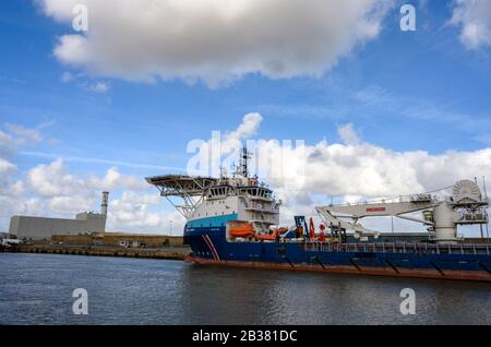 Le industrie offshore forniscono nave Ievoli Ivory Great Yarmouth Norfolk Foto Stock