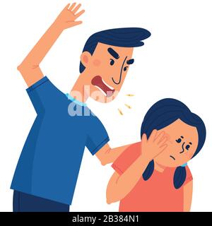 Il concetto di violenza e abuso nella famiglia Illustrazione Vettoriale