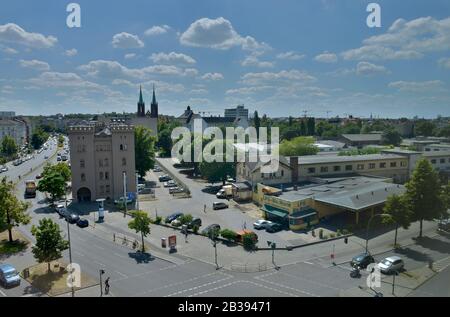 Dragonerareal, Mehringdamm, Kreuzberg di Berlino, Deutschland Foto Stock