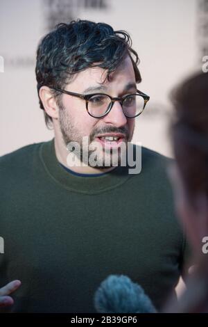 Glasgow, Regno Unito. 4th Mar, 2020. Nella Foto: Simon Bird - Attore. Prima scozzese del film, Days of the Bagnold Summer, sul tappeto rosso del Glasgow Film Theatre al Glasgow Film Festival 2020. Credito: Colin Fisher/Alamy Live News Foto Stock