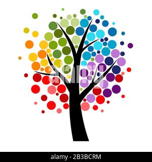 Astratta vettore Quattro stagioni albero Illustrazione EPS10 Illustrazione Vettoriale